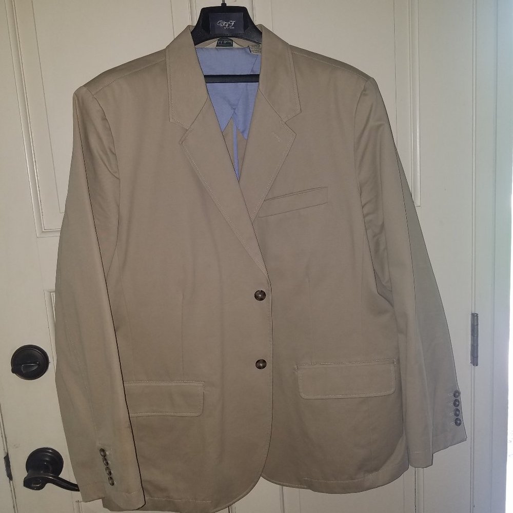 LL Bean Cotton Sport Coat size 46